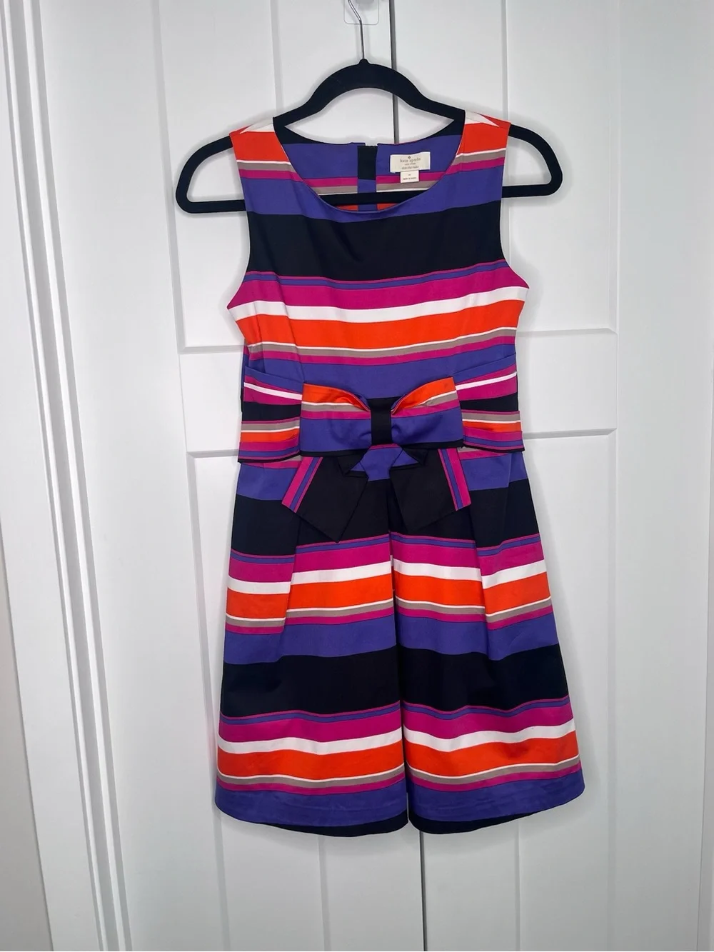 Kate Spade Sleeveless Striped Bow Dress Girls Size 14